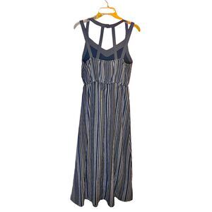 XHILARATION Sleeveless Multicolor Striped Halter Maxi Dress Size M Boho